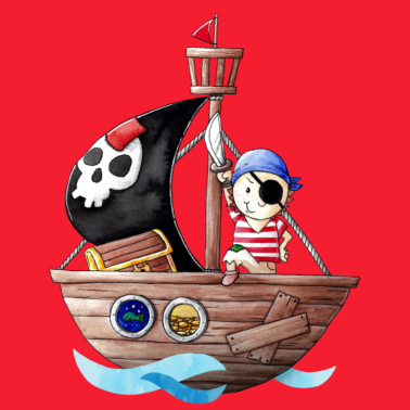 Zoom image Little pirate with his ship