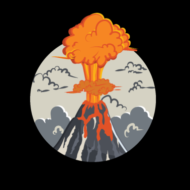 Zoom image Erupting volcano