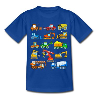 Children&#039;s birthday  - Excavator vehicles construction site