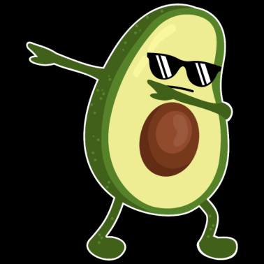 Zoom image Dabbing avocado - DAB dance - funny sunglasses