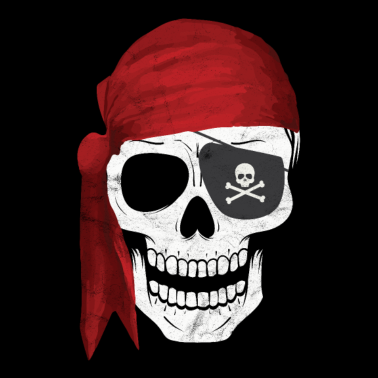 Zoom image Piratskalle ögonplåster gåva barn son