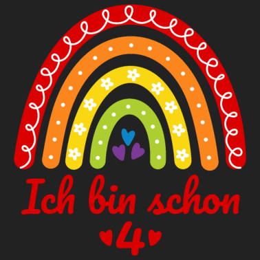 Zoom image 4. Geburtstag Mädchen Regenbogen Ich bin schon 4