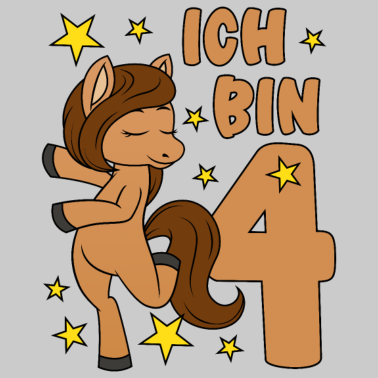 Zoom image 4. Geburtstag Mädchen süßes Pferd Ich bin 4