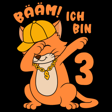 Zoom image 3. Geburtstag Junge 3 Jahre Katze Bääm! Ich bin 3