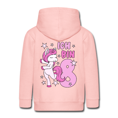Kindergeburtstag  - 8. Geburtstag Mädchen süßes rosa Einhorn Ich bin 8