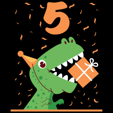 Zoom image 5 Jahre Dinosaurier Fun Kindergeburtstag Geschenk