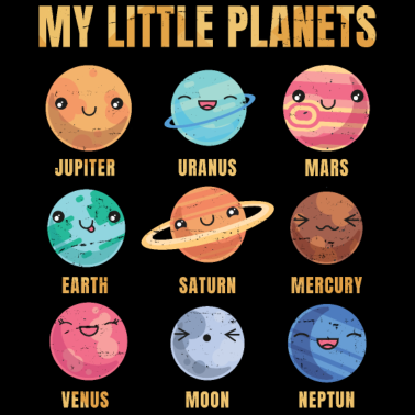 Zoom image Układ Słoneczny - Słodkie Planety - Planeta - Galaktyka