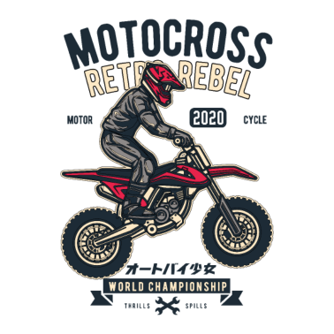 Zoom image Motocross Retro Motorcross Vintage Moped Bike