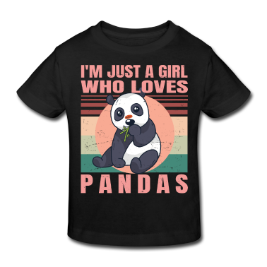 Barnebursdag  - I'm Just A Girl Who Loves Pandas - Cute Retro