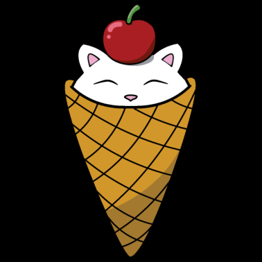 Zoom image Bedårande katt i glass dessert