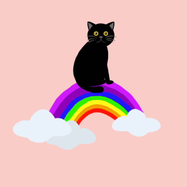 Zoom image Katt på regnbågen