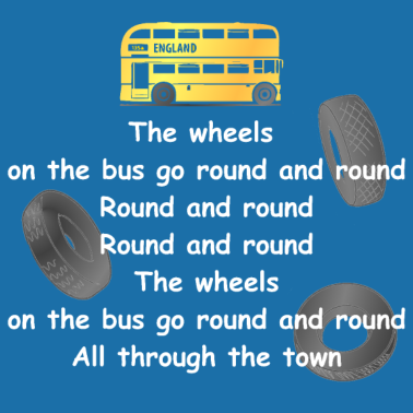 Zoom image roues sur le bus Chemise enfant Idée cadeau