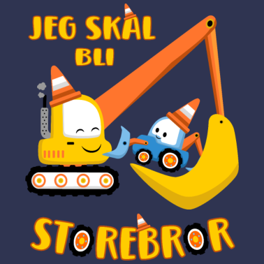 Zoom image Jeg skal bli storebror - gravemaskin og traktor