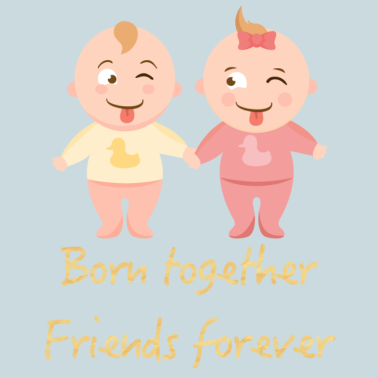 Zoom image Tvilling gutt og jente, tvilling gave