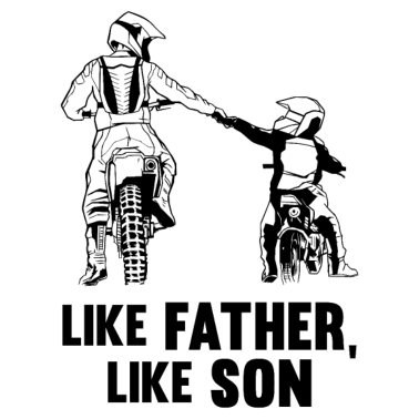 Zoom image Like father Like son Motocross-Biker Motorra