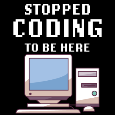 Zoom image Slutade koda för att vara här Datavetenskap programmerare