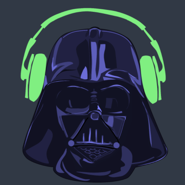 Zoom image Darth Vader overliggende lilla grøn