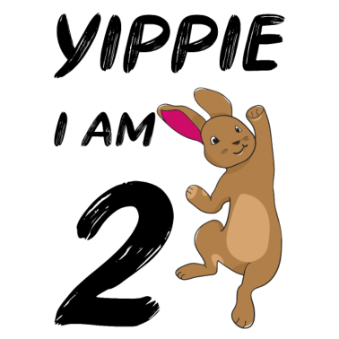 Zoom image Hase große Freude 2 Geburtstag Kindergeburtstag