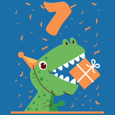 Zoom image 7 Jahre Dinosaurier Fun Kindergeburtstag Geschenk