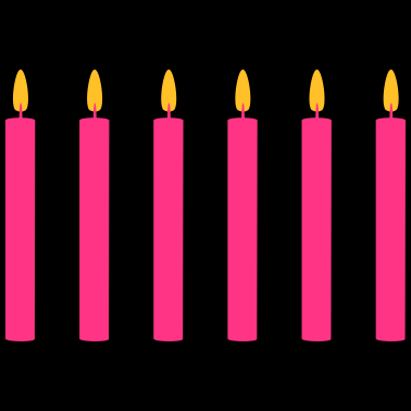 Zoom image 6 velas / / seis / / sexto cumpleaños / / sexta