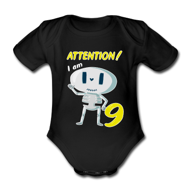 Lasten syntymäpäivä  - 9 Geburtstag Kindergeburtstag Skelett Halloween