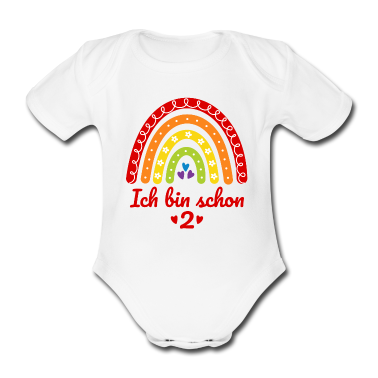Kindergeburtstag  - 2. Geburtstag Mädchen Regenbogen Ich bin schon 2
