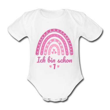 Kindergeburtstag  - 1. Geburtstag Mädchen Regenbogen Ich bin schon 1