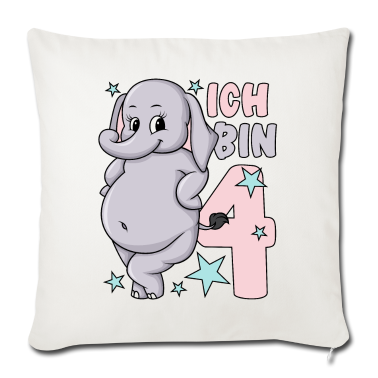 Kindergeburtstag  - 4. Geburtstag Mädchen süßer Elefant Ich bin 4