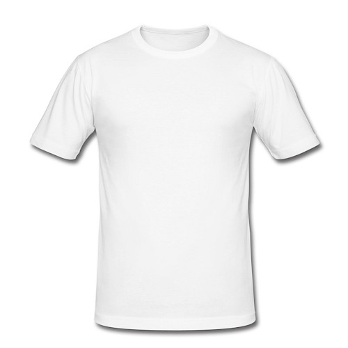 Männer Slim Fit T-Shirt Vorne Weiß