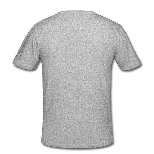 T-shirt près du corps Homme Hinten gris chiné