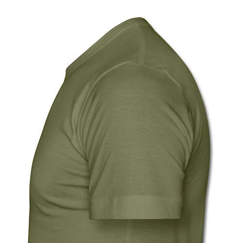 Mannen slim fit T-shirt Links kakigroen