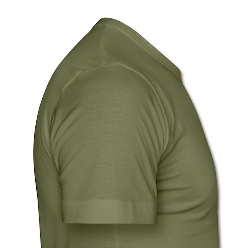 Mannen slim fit T-shirt Rechts kakigroen