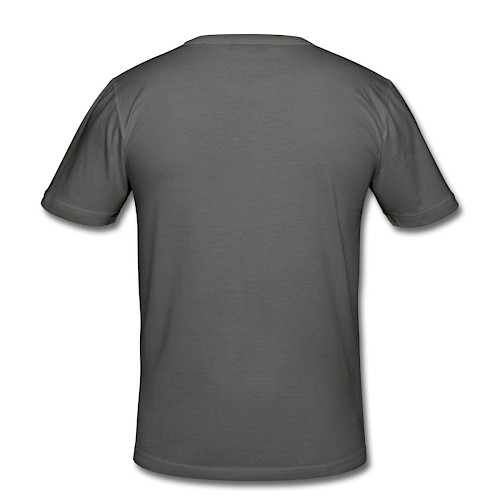 Mannen slim fit T-shirt Hinten grafietgrijs