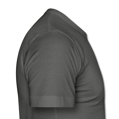 Mannen slim fit T-shirt Rechts grafietgrijs