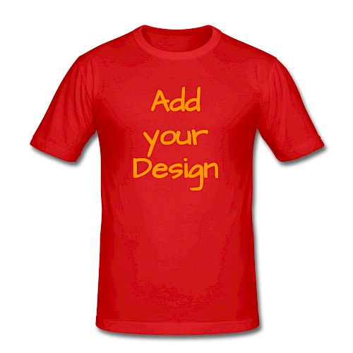 Obcisła koszulka męska czerwony