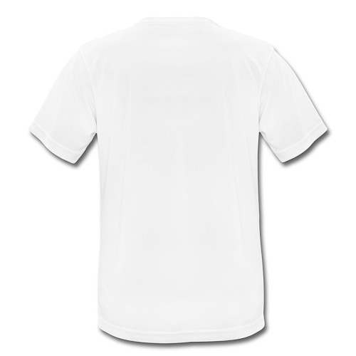 Männer T-Shirt atmungsaktiv Hinten Weiß