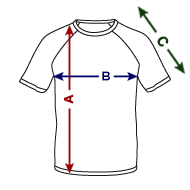 Men's Baseball T-Shirt Size overview