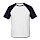 thumbnail Männer Baseball-T-Shirt Vorne Weiß/Navy