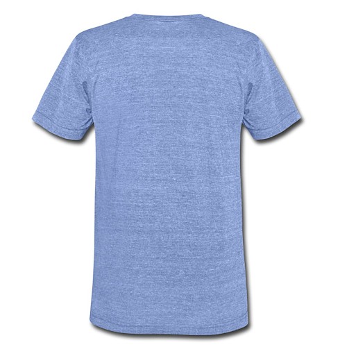 Unisex Tri-Blend T-Shirt von Bella + Canvas Hinten Blau meliert