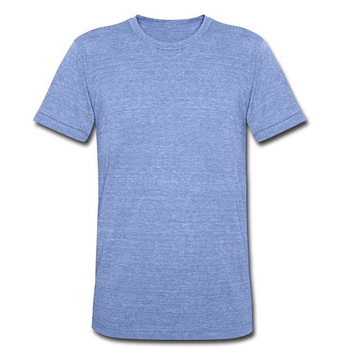 Unisex Tri-Blend T-Shirt von Bella + Canvas Vorne Blau meliert