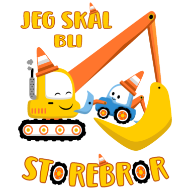 Zoom image Jeg skal bli storebror - gravemaskin og traktor
