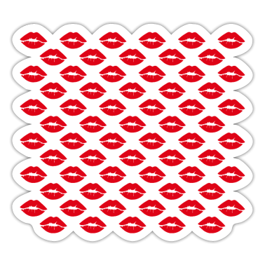 Børns fødselsdag  - Kysse mund - læber - mønster