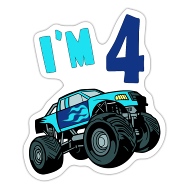 Børns fødselsdag  - Jeg er 4 Monstertruck Fødselsdag Monstertruck Bigfoot