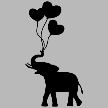 Zoom image Elefant Herzballon Kinder / ballon coeur éléphant