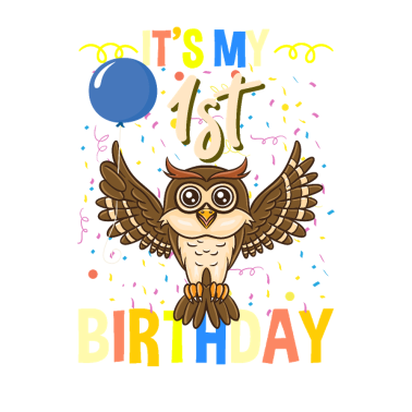 Zoom image Its My 1st Birthday Eulenvogel