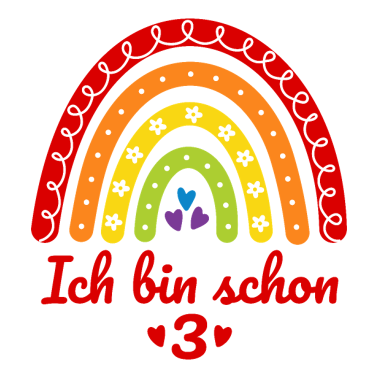 Zoom image 3. Geburtstag Mädchen Regenbogen Ich bin schon 3