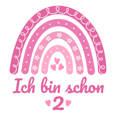 Zoom image 2. Geburtstag Mädchen Regenbogen Ich bin schon 2