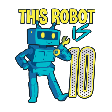 Zoom image 10. Geburtstag kleiner Roboter 10 Jahre alt