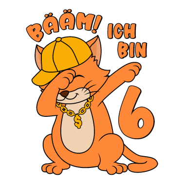 Zoom image 6. Geburtstag Junge 6 Jahre Katze Bääm! Ich bin 6