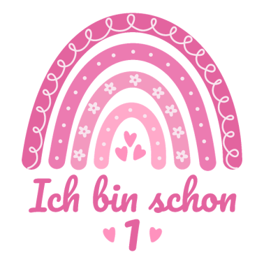 Zoom image 1. Geburtstag Mädchen Regenbogen Ich bin schon 1